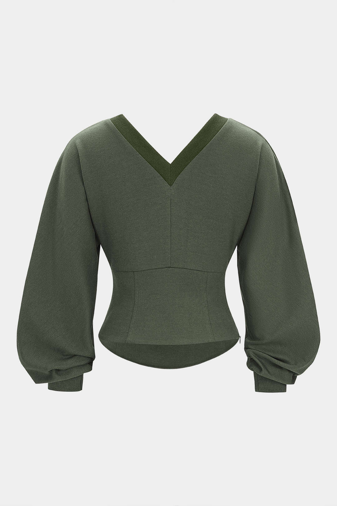 Effen sweater met V-hals en getailleerde pasvorm