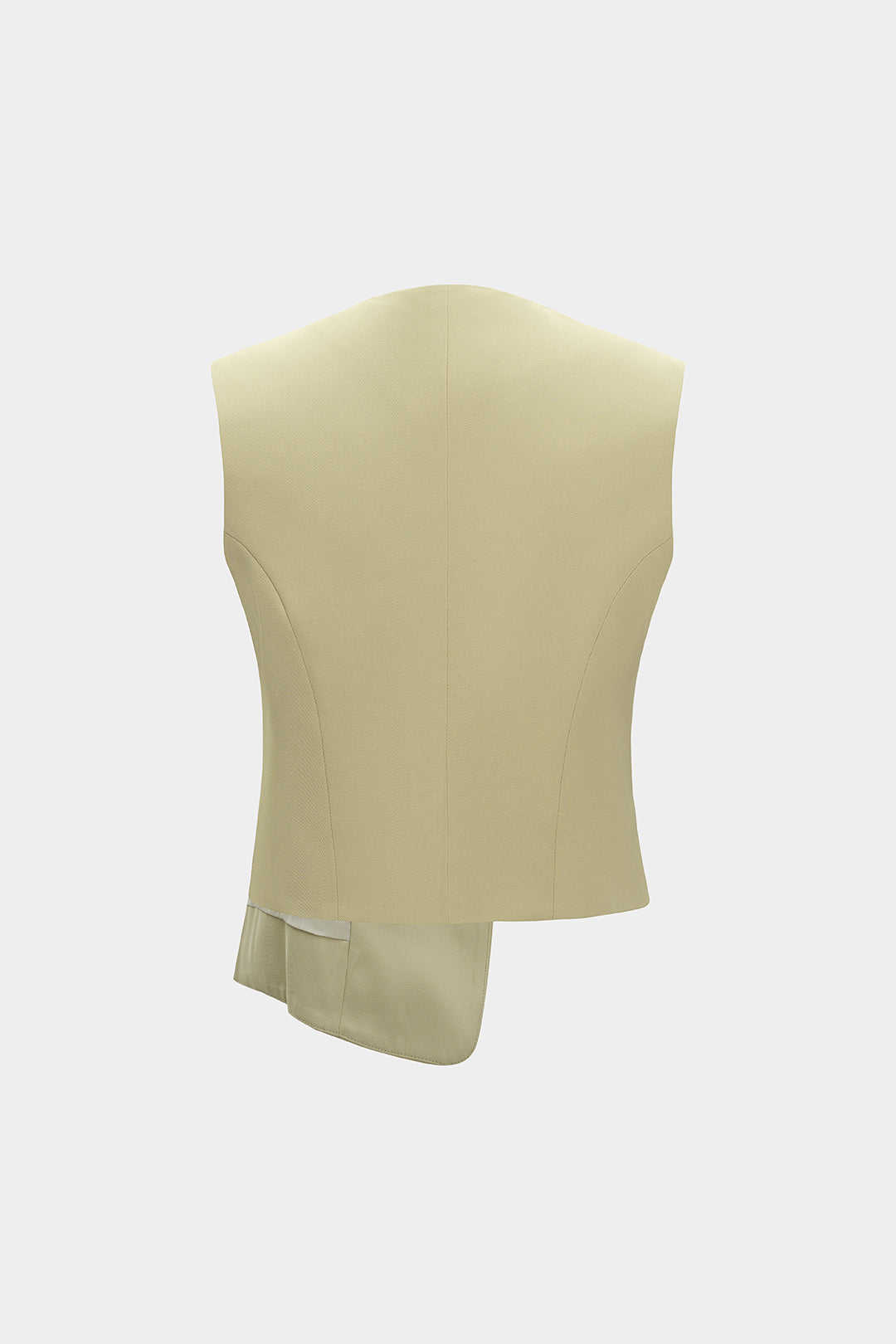 Asymmetrisch gilet met zakken