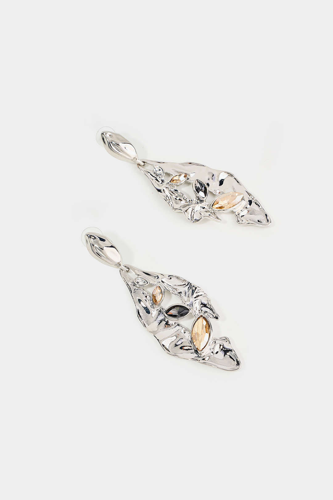 Geometrische oorbellen met strass