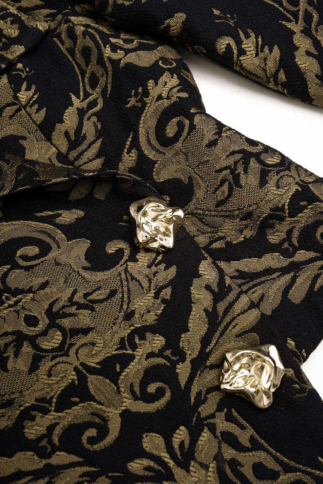 Jacquard asymmetrische blazer met knoopjes