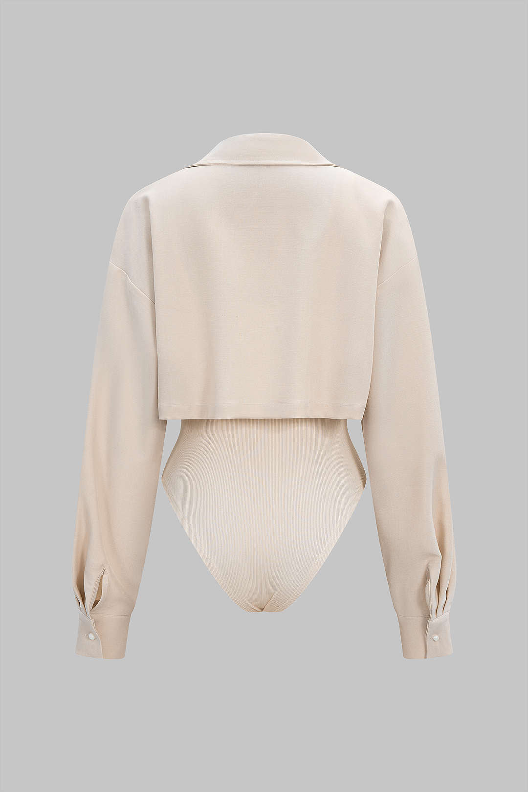 Mae - Patchwork body met knoopjes en lange mouwen