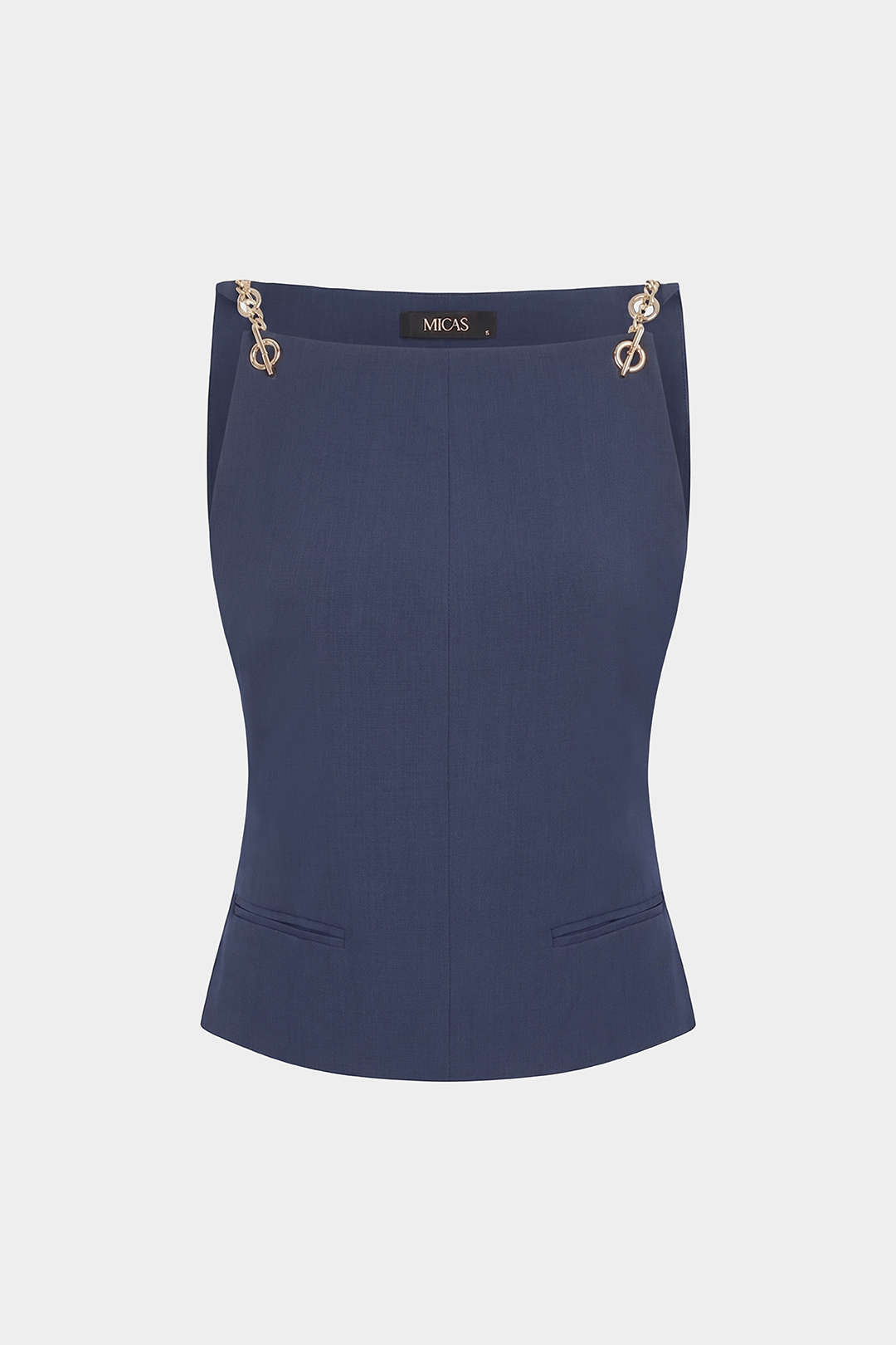 Metallic tanktop met kettingdetail