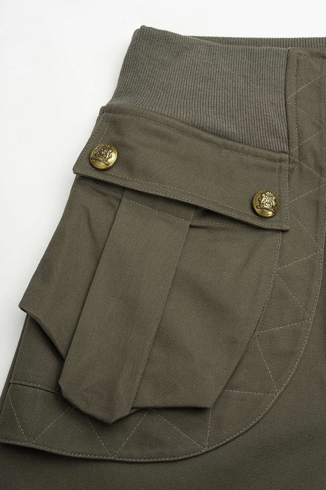 Metallic broek met rits en zakken