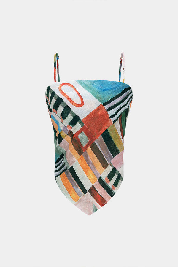 Geometrische top met knoopdetail