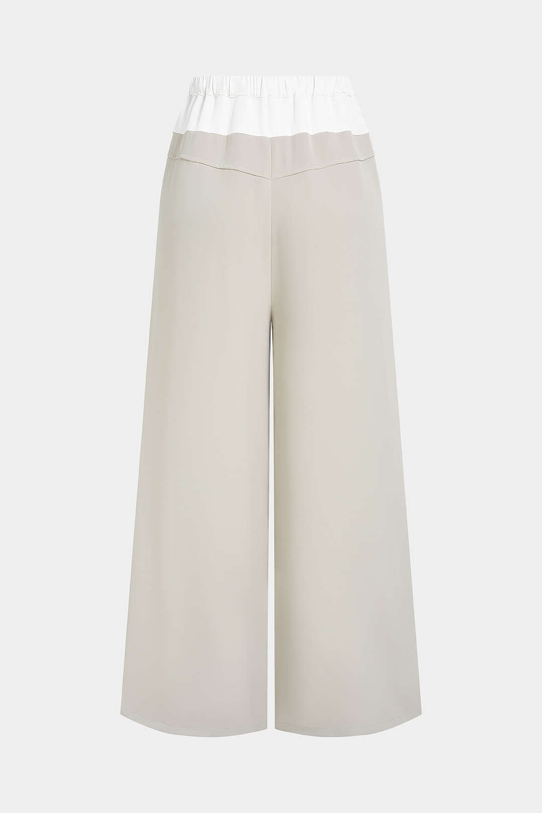 Broek met trekkoord en wijde pijpen