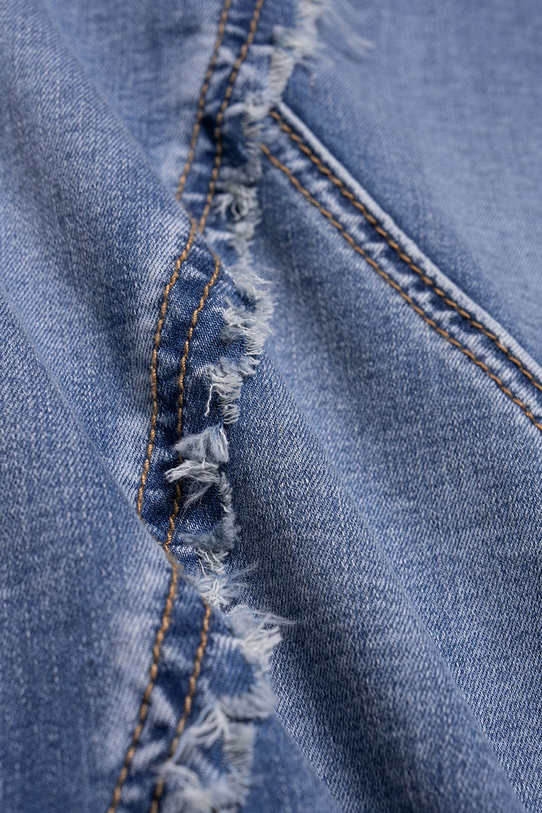 Denim asymmetrische rok met trekkoord en zeemeerminmodel