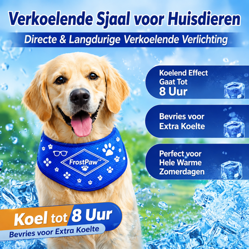 FrostPaw™ Verkoelende Halsband & Koelsjaal voor Honden en Katten