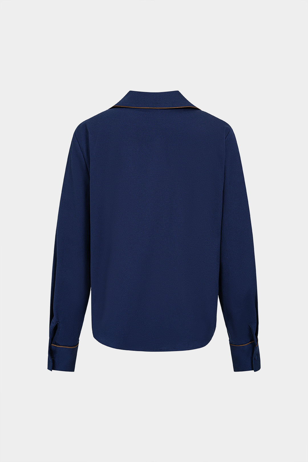 Blouse met kanten rand en lange mouwen