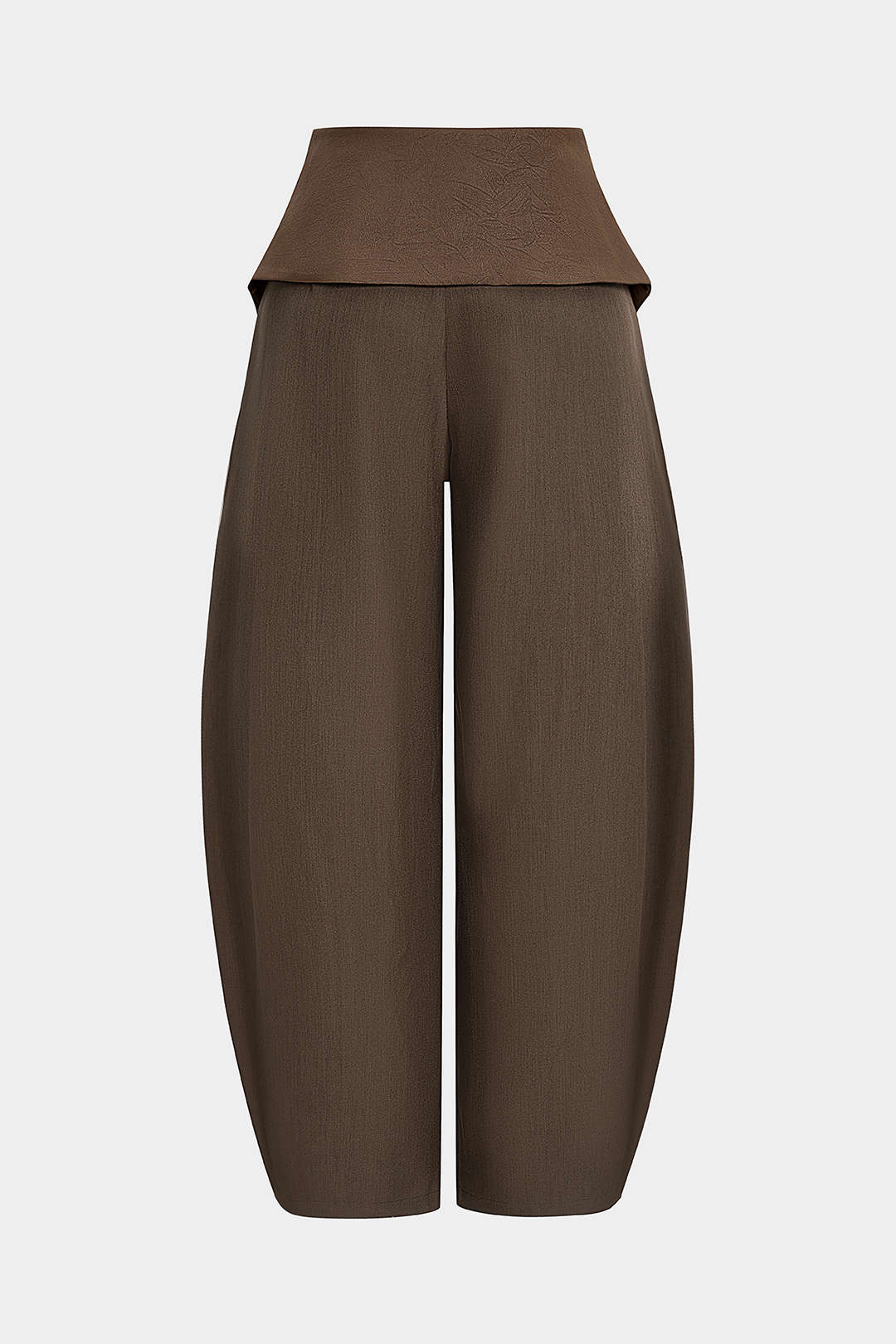 Satijnen patchwork pantalon met rits en ballonmodel