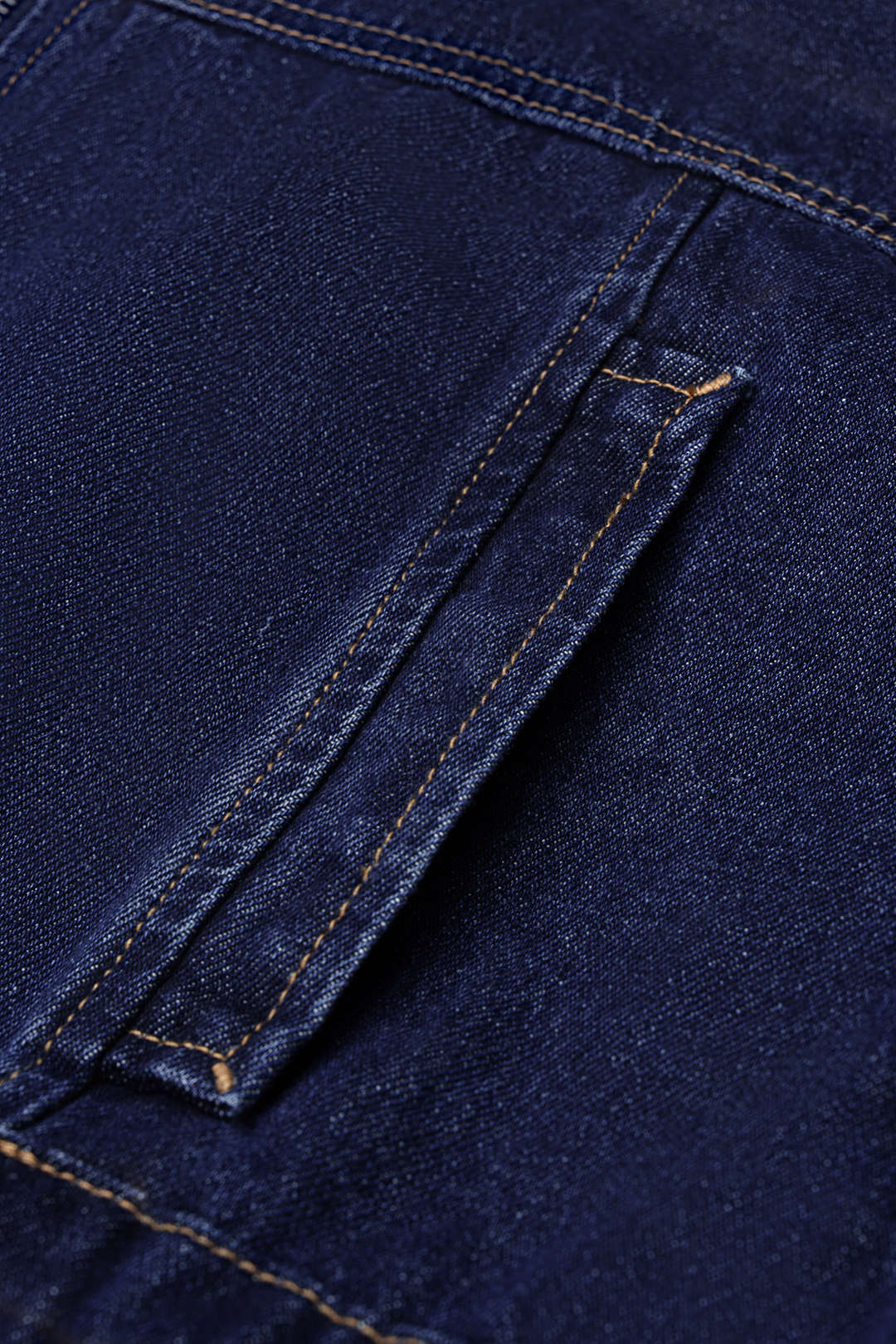Denim patchwork jas met trekkoord, rits en revers