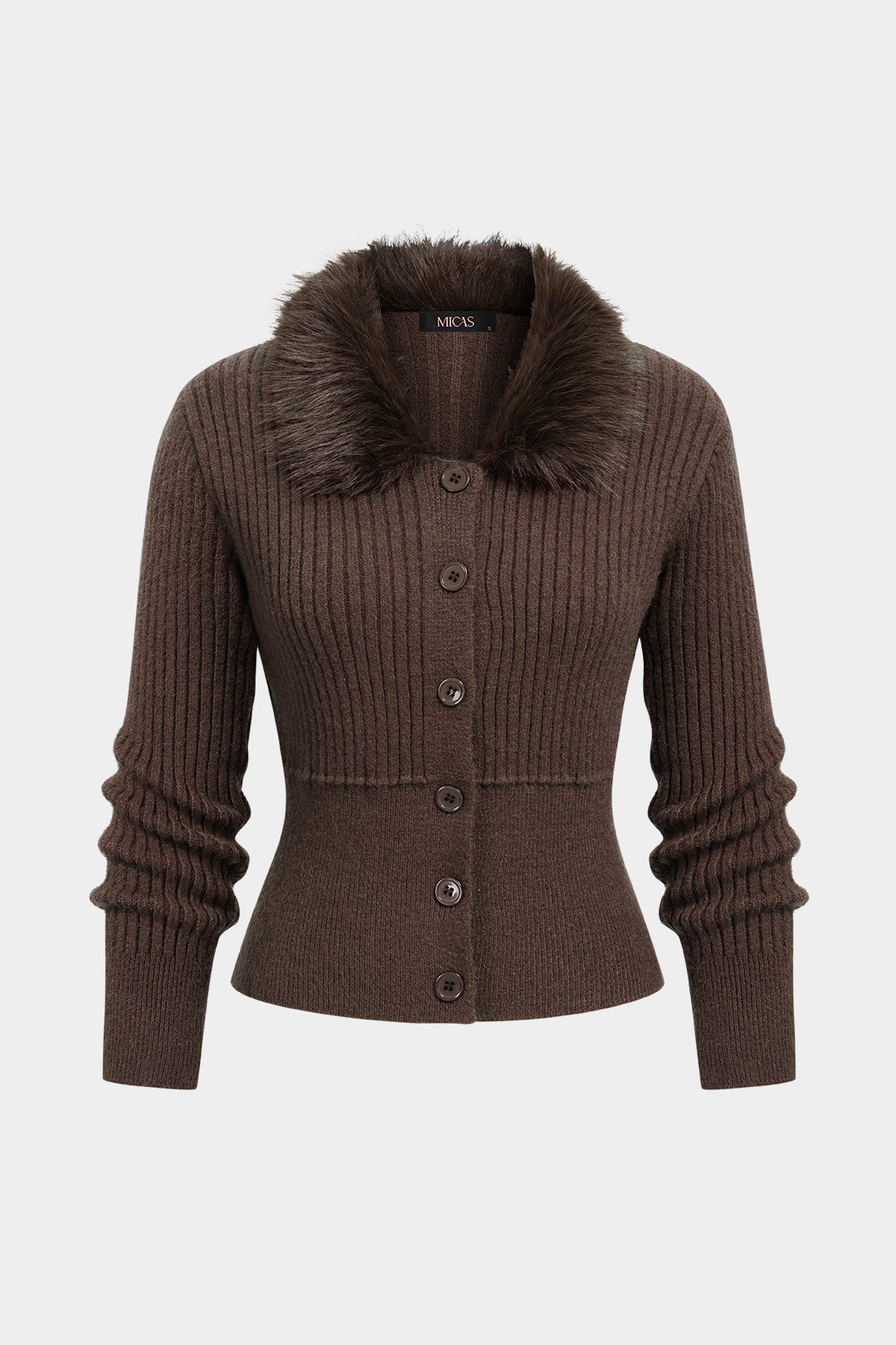 Esther - Gebreid patchwork vest met knoopjes