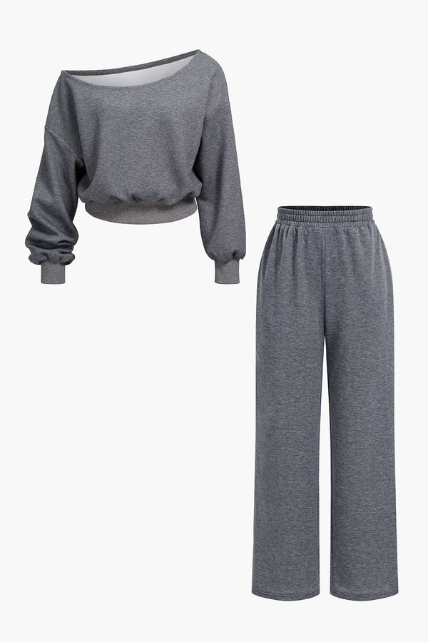 Esmee - Asymmetrische set met top en broek