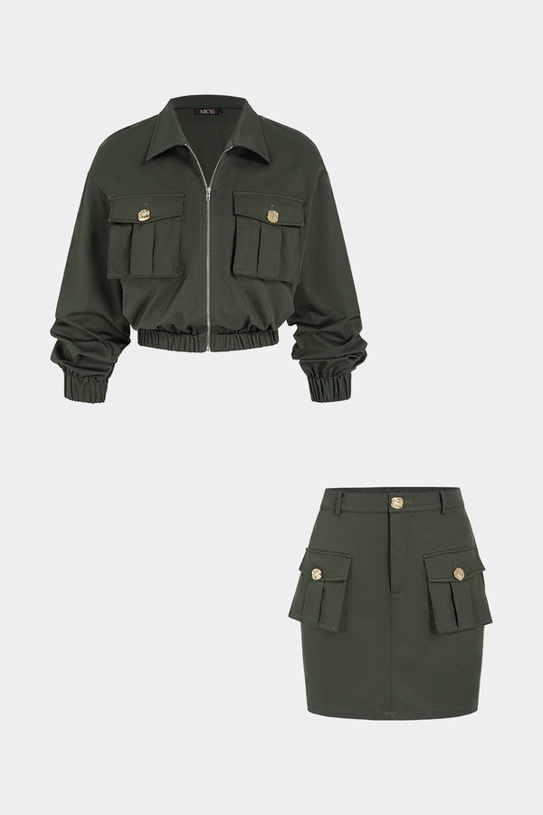Set met jasje en minirok