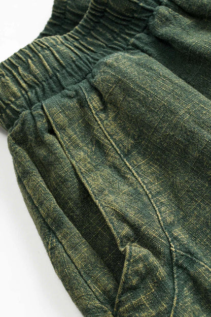 Ruched Pocket Wide Leg Barrel Trousers