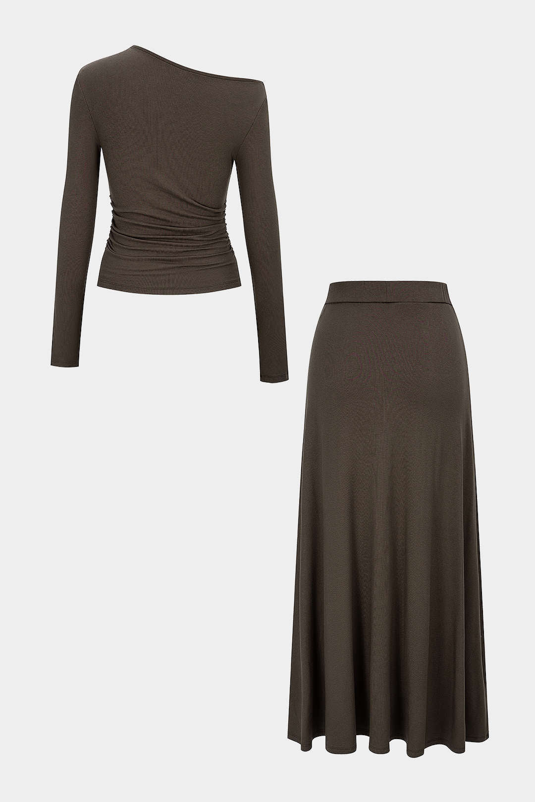 Dila - Asymmetrische set met top en rok