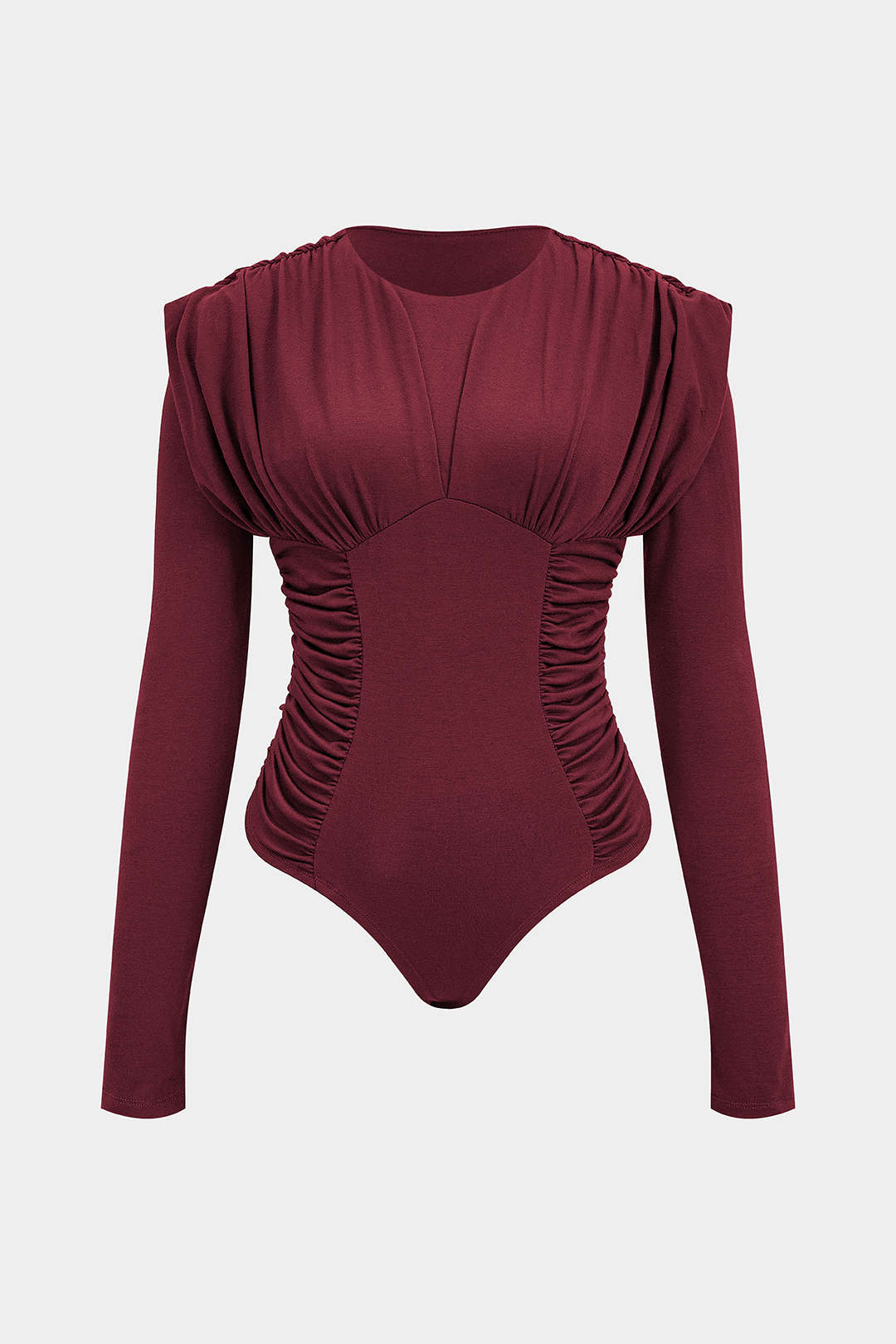 Xenia - Body met ruches en lange mouwen