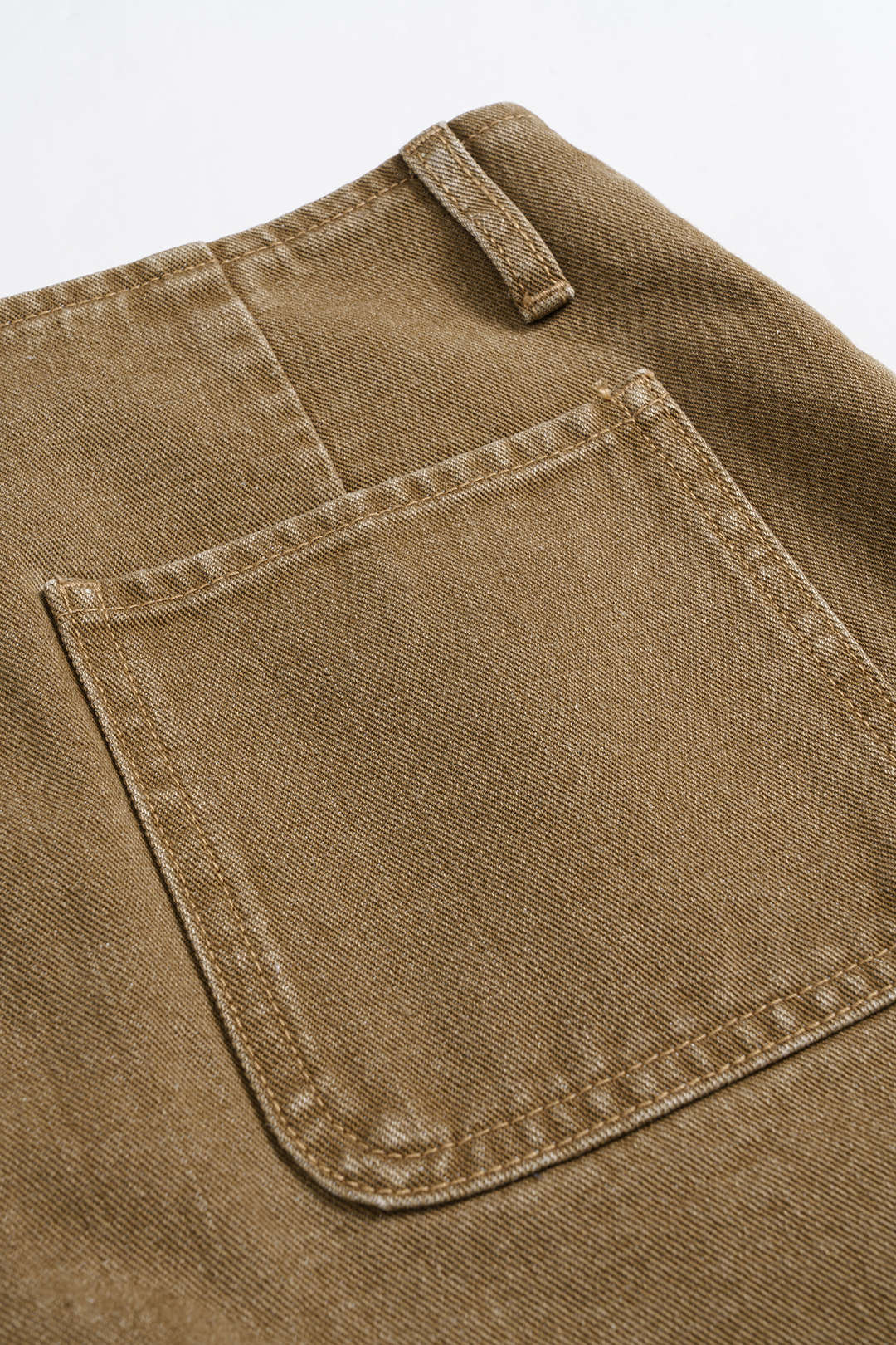 Denim verwassen short met zakken