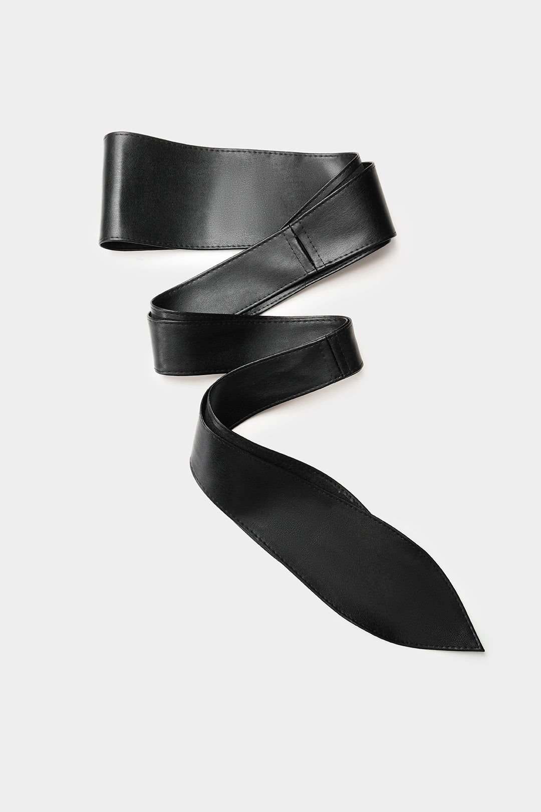 Leren-look korset met knoopdetail