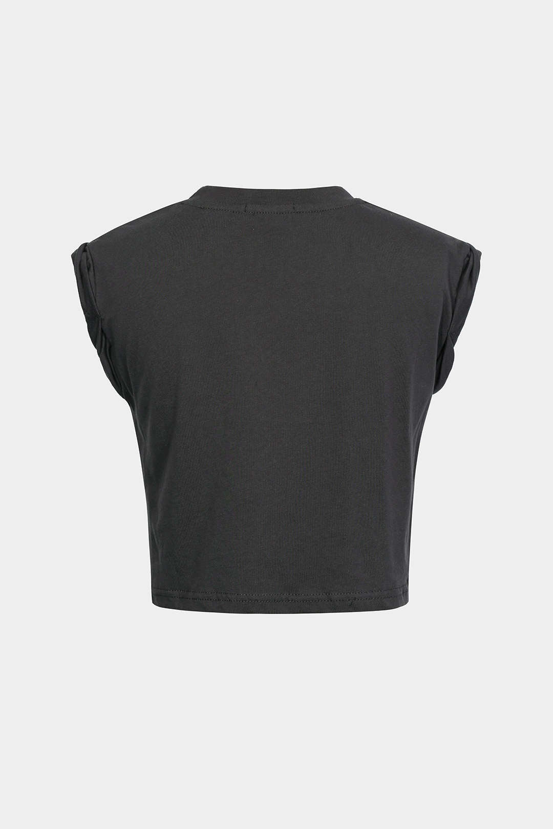T-shirt met knoopdetail en korte mouwen