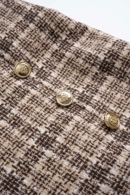 Geruite, dubbelzijdige broek met hoge taille