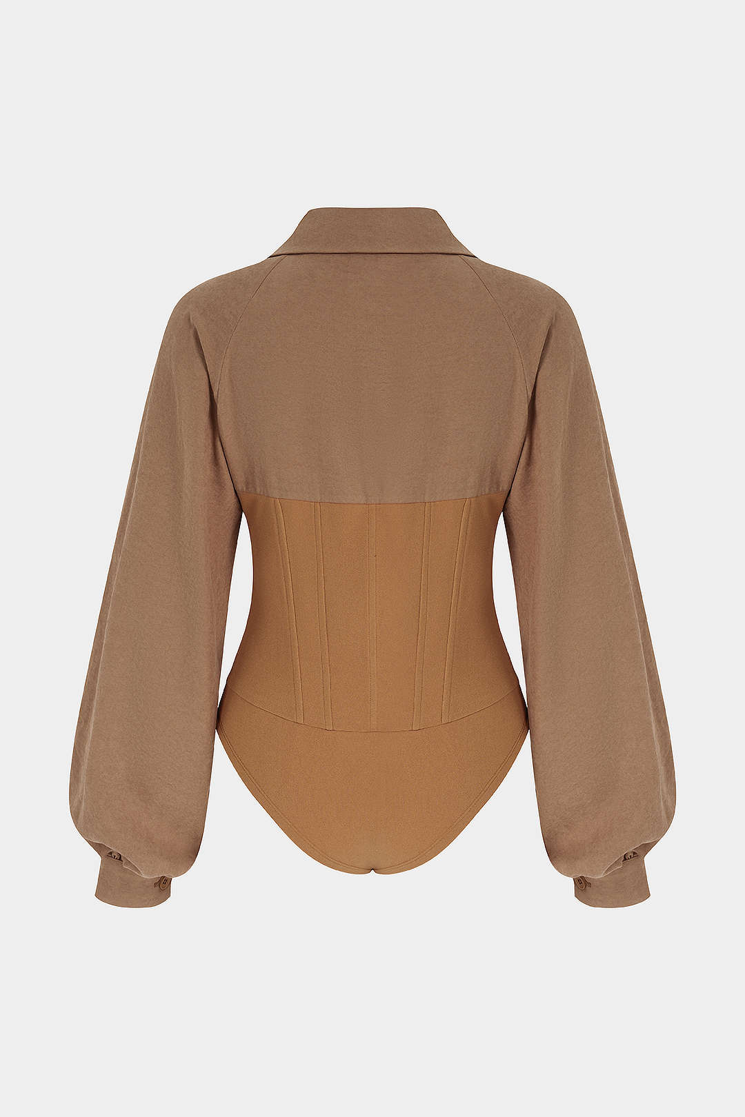 Liv - Patchwork body met knoopjes en lange mouwen