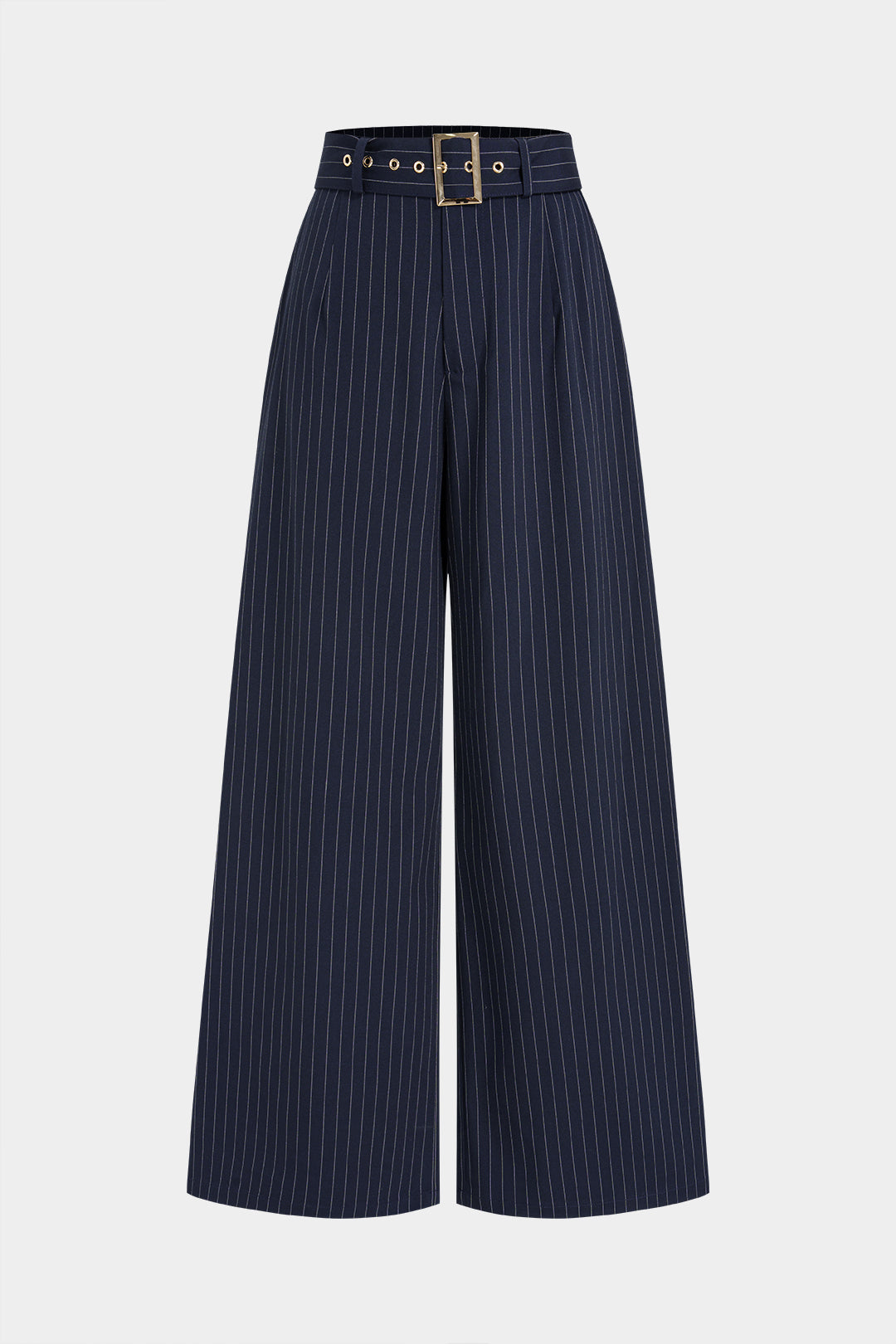Gestreepte broek met riem