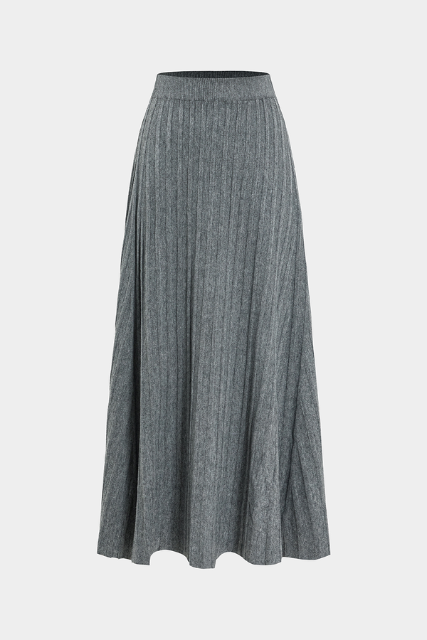 Effen rok met hoge taille