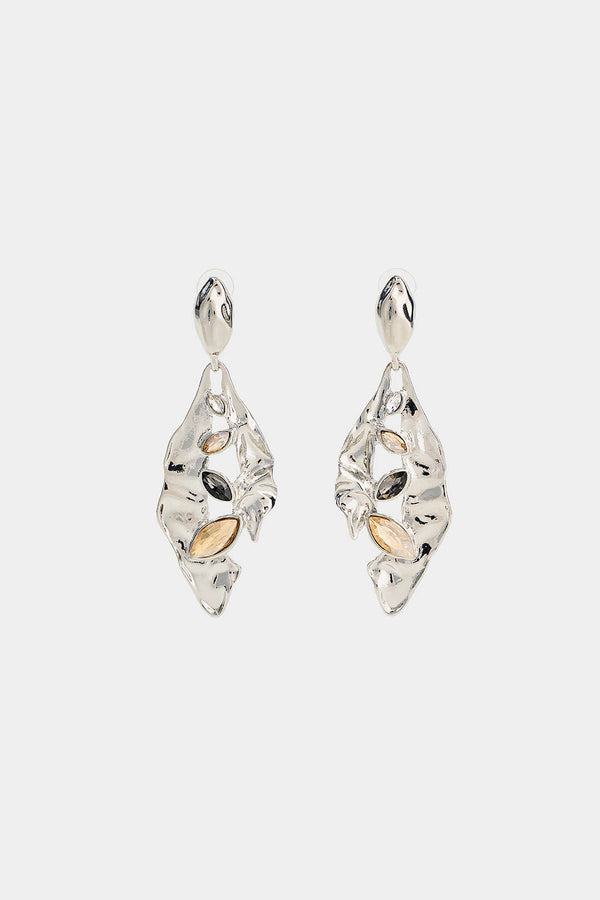 Geometrische oorbellen met strass