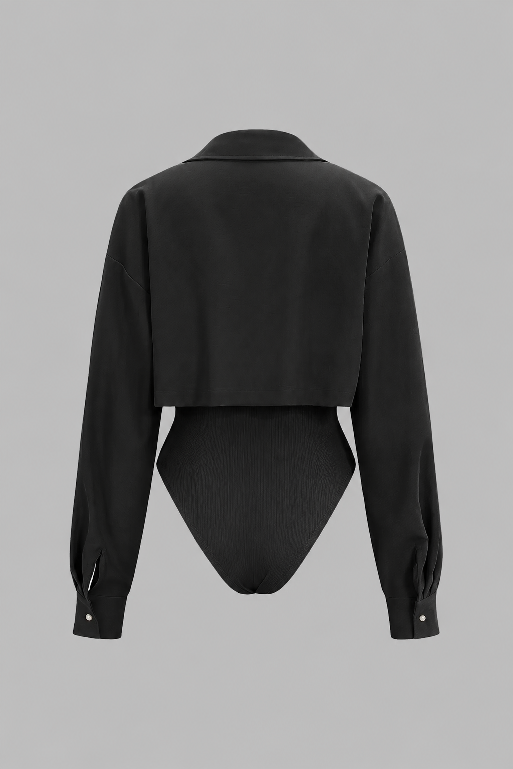 Patchwork Button Long Sleeve Bodysuit