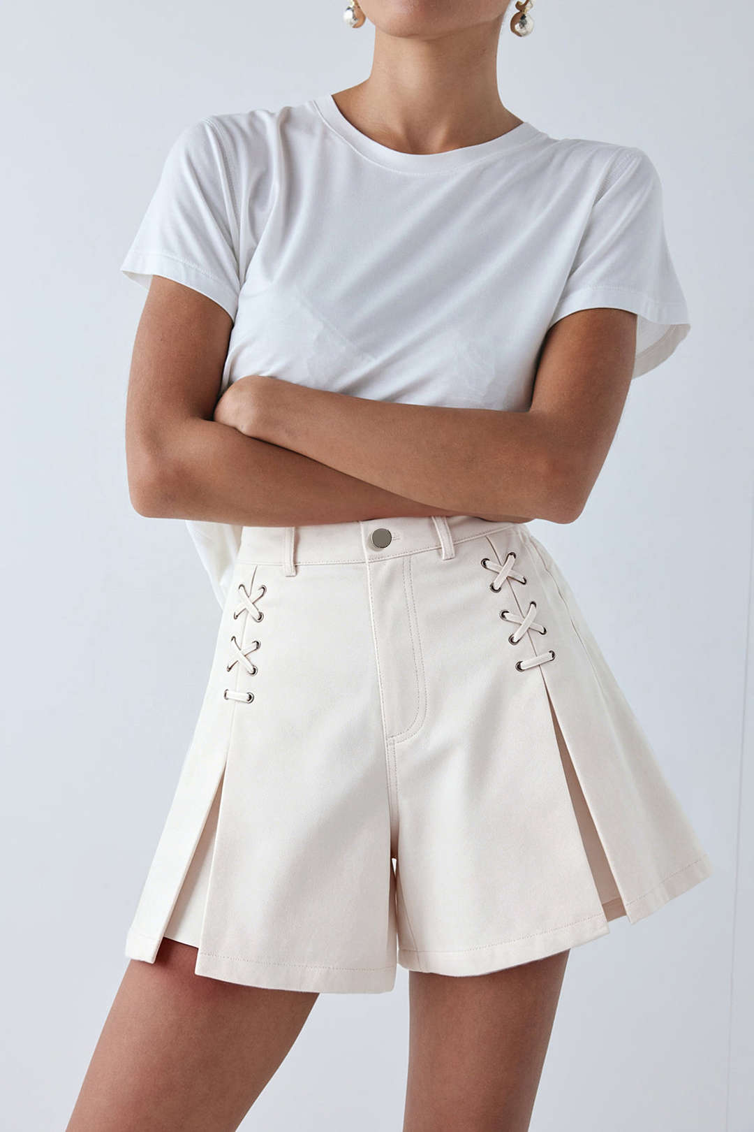 Stella - Short met hoge taille en wijde pijpen