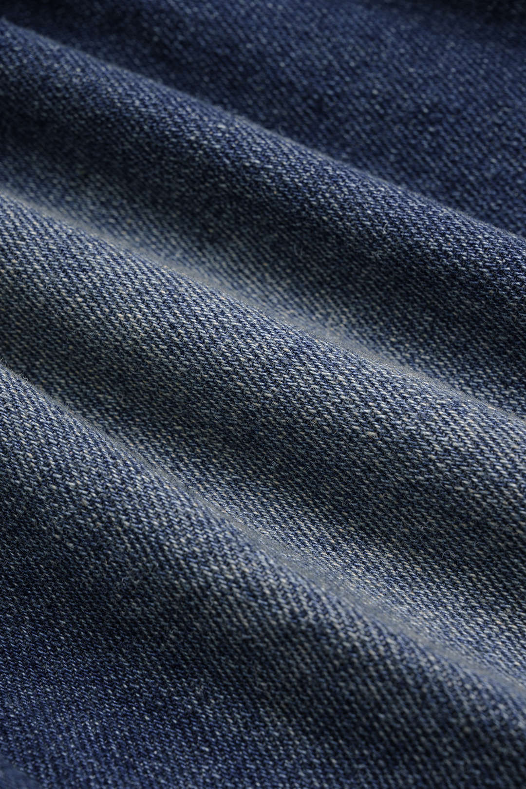 Denim minirok met smokwerk, ruches en zakken
