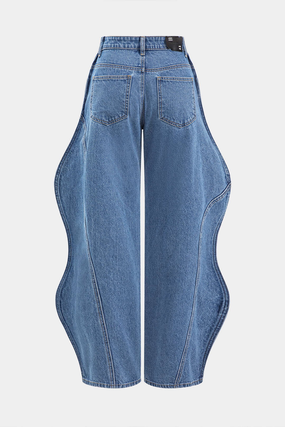 Jeans met hoge taille en ballonmodel