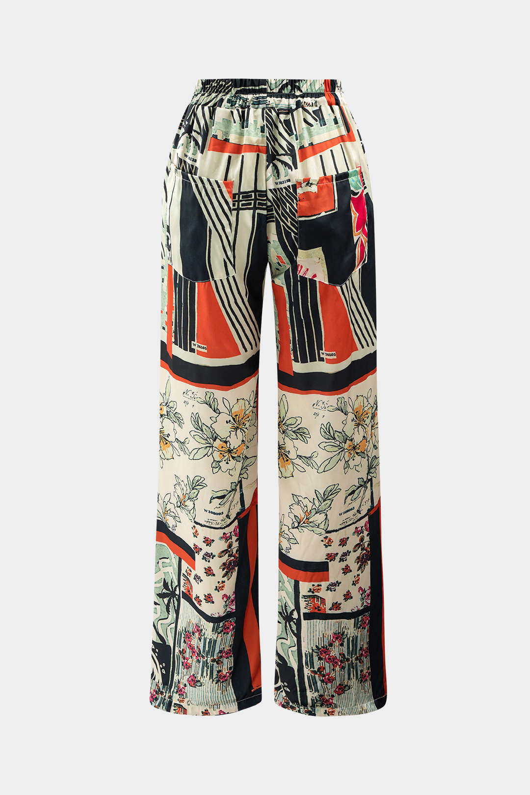 Bloemenprint broek met rechte pijp