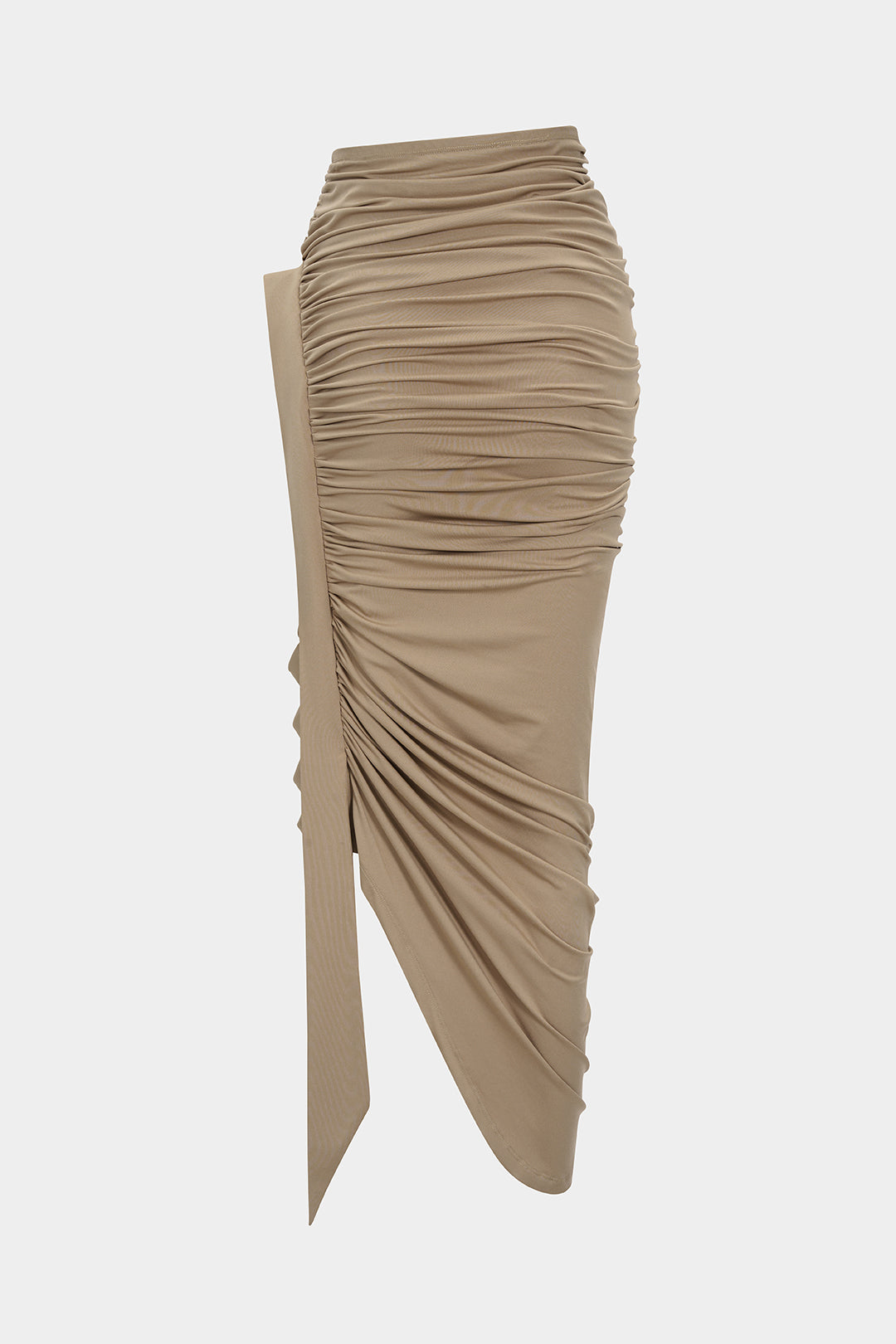 Asymmetrische rok met ruches