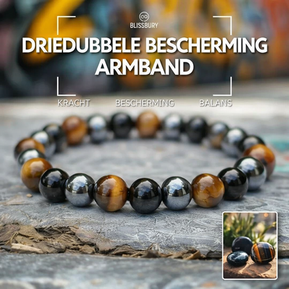 Blauwe tijgeroog armband - Focus, Helderheid, Aarding
