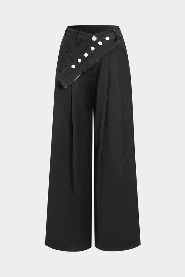 Sara - Asymmetrische broek met rechte pijp