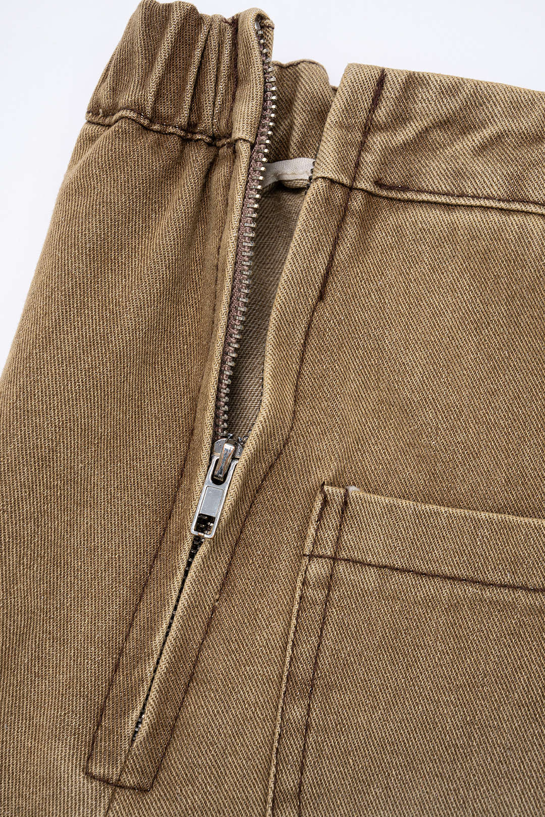Denim rok met zakken, rits en split