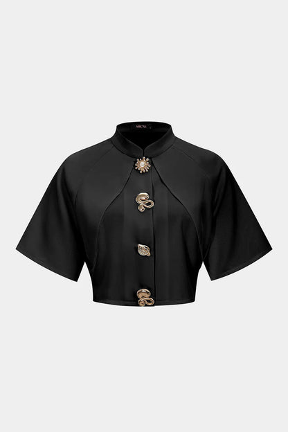 Slim fit blazer met metallic textuur