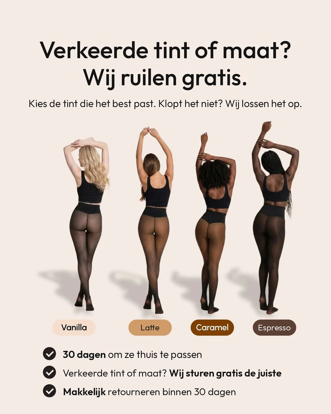 Illusie Panty met Warme Fleecevoering