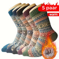 Warme wollen sokken (5 paar) – cadeau