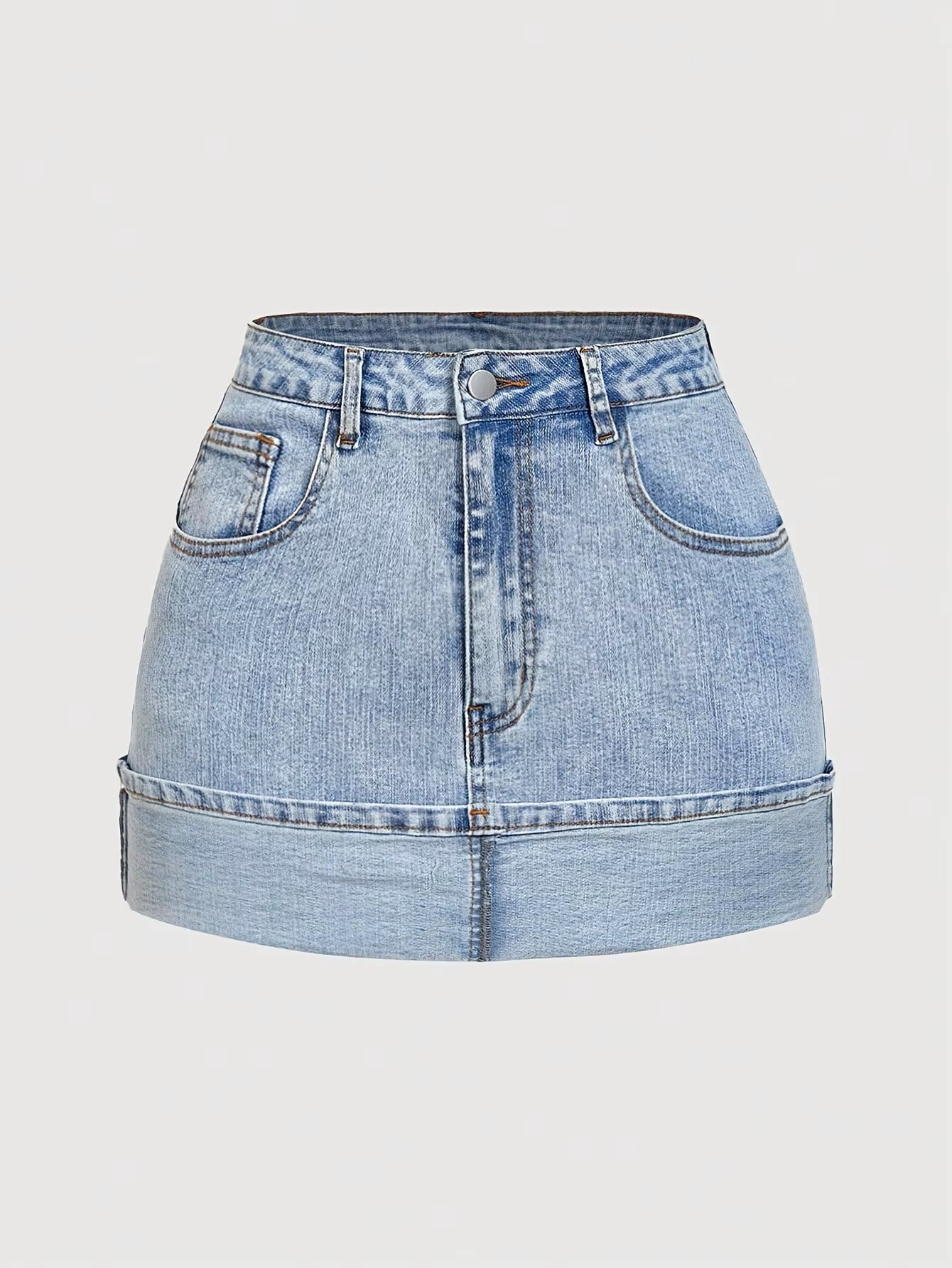 Denim rok met zakken