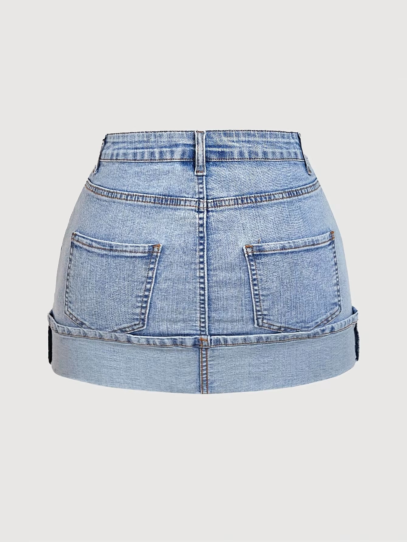 Denim rok met zakken