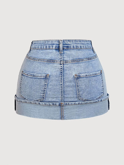 Denim rok met zakken