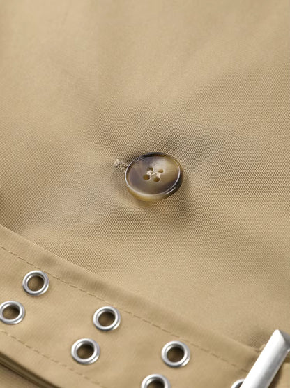Vintage Oversized Trench jas met Capuchon