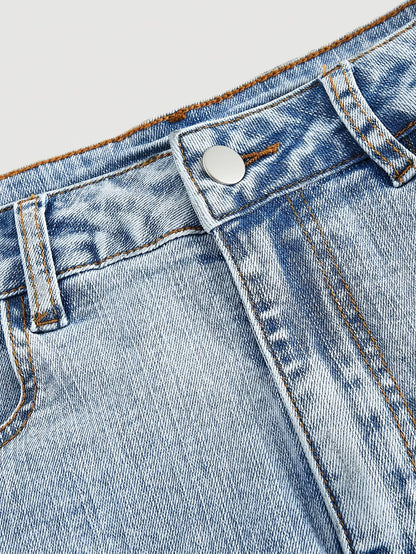 Denim rok met zakken