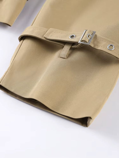 Vintage Oversized Trench jas met Capuchon