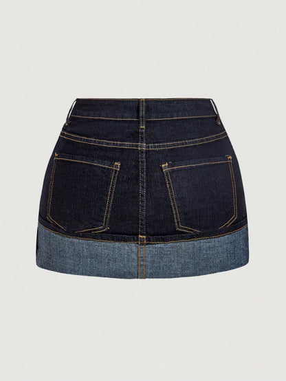 Denim rok met zakken