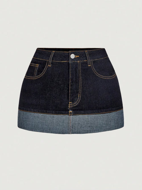 Denim rok met zakken