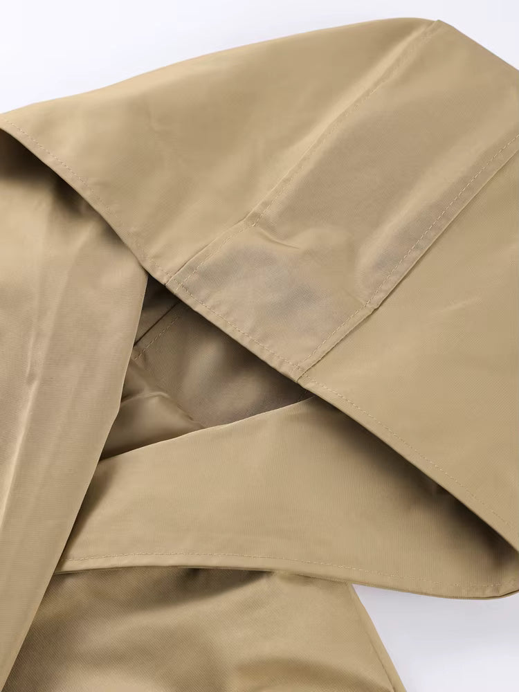 Vintage Oversized Trench jas met Capuchon