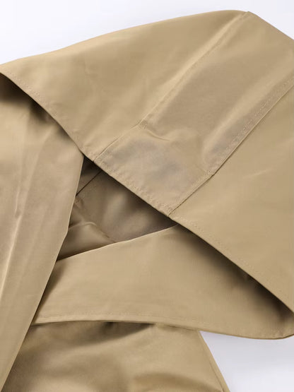 Vintage Oversized Trench jas met Capuchon